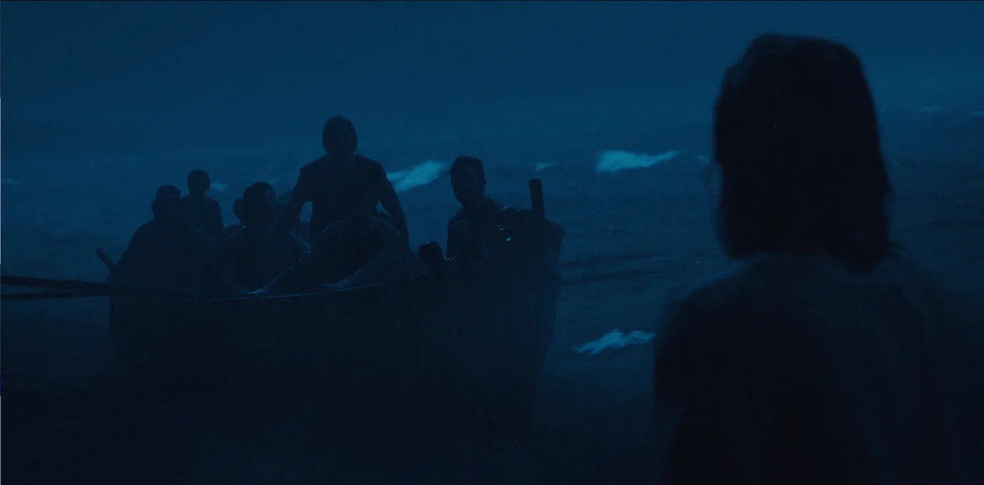 Crowd at dusk